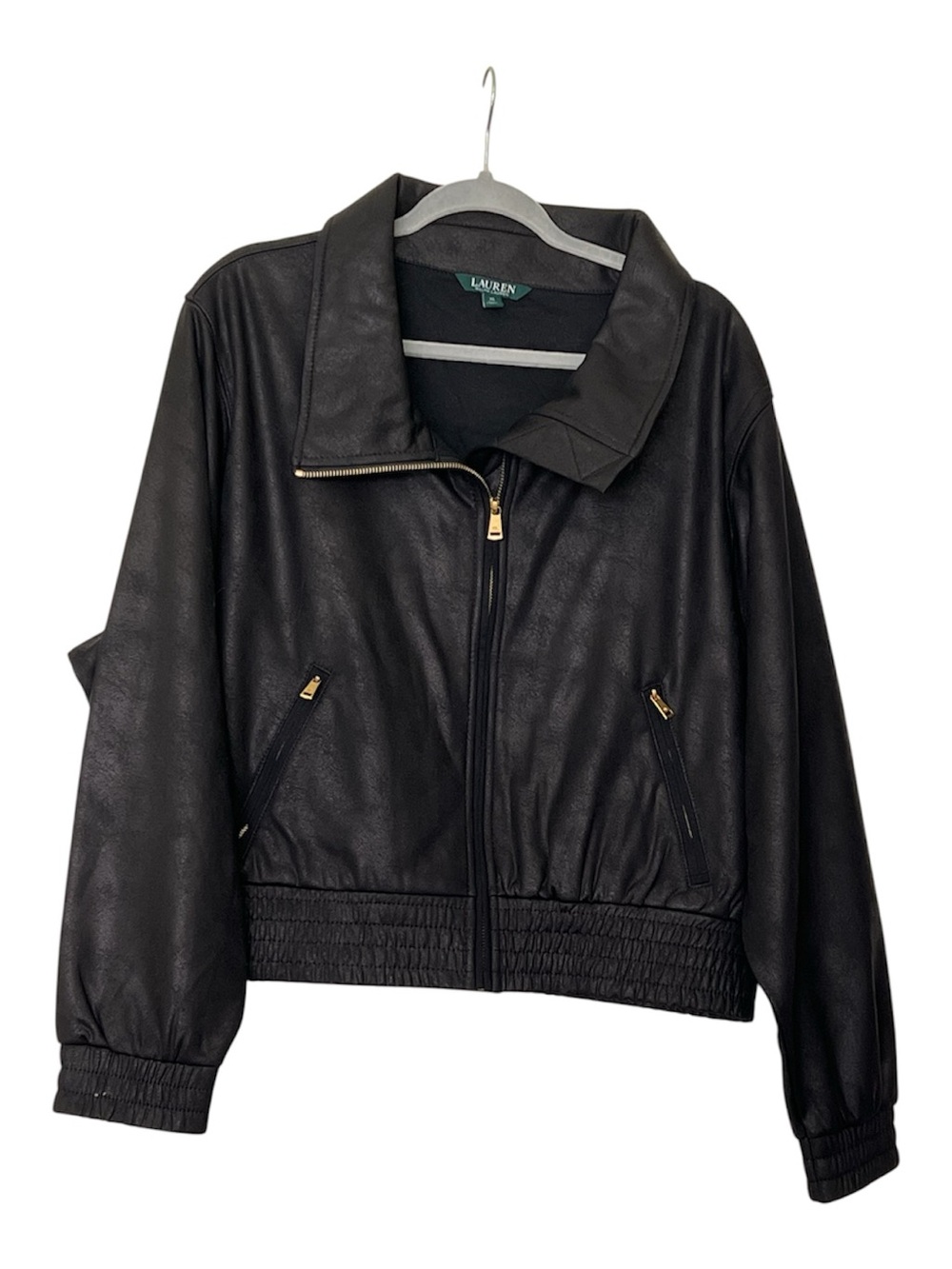 Lauren Ralph Lauren Faux leather Bomber jacket coat XL